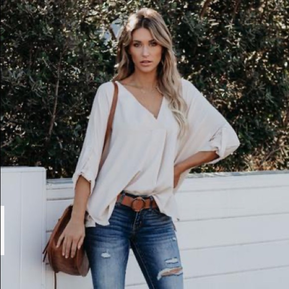 Vici Tops - NWT Vici All Hands on Deck blouse oatmeal